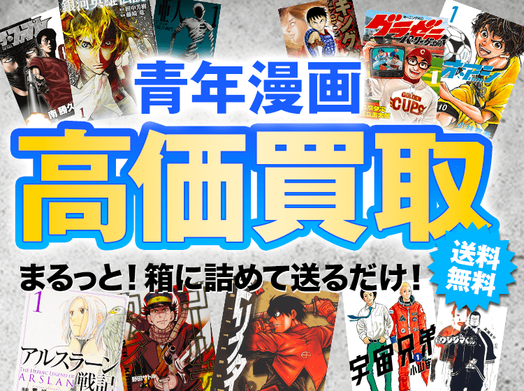 青年漫画をまるっと 詰めて高価買取 送料無料 をまるっと 詰めて高価買取 送料無料